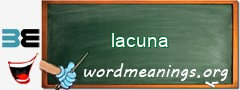 WordMeaning blackboard for lacuna